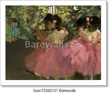 Ballerinas in Pink by Edgar Degas, Art Print