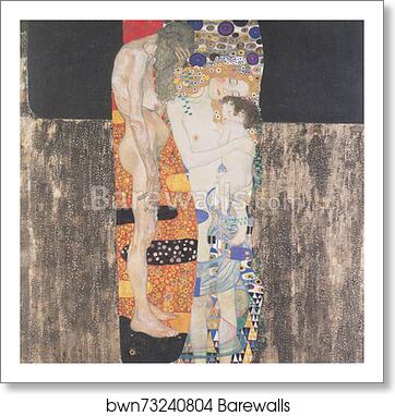 The Three Ages of Woman by Gustav Klimt, Art Print