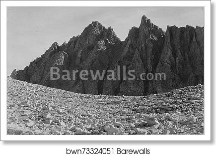 Bishop Pass, Kings River Canyon (Proposed as a national park), California, 1936.  Photographs of National Parks and Monuments, compiled 1941 - 1942, documenting the period ca. 1933 - 1942 by Ansel Adams (1902-1984), Art Print