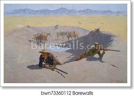 Fight for the Waterhole by Frederic Remington, Art Print