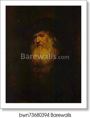 Portrait of a Bearded Man in Black Beret by Rembrandt Harmenszoon Van Rijn, Art Print