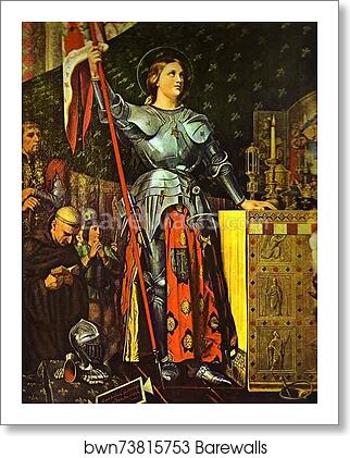 Joan of Arc at the Corronation of Charles VII in the Cathedral of Reims by Jean-Auguste-Dominique Ingres, Art Print Joan of Arc at the Corronation of Charles VII in the Cathedral of Reims by Jean-Auguste-Dominique Ingres, Art Print