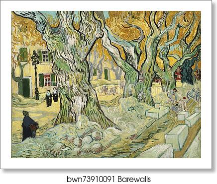 The Road Menders by Vincent Van Gogh, Art Print