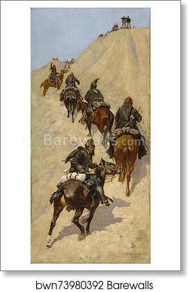 Scouts Climbing a Mountain by Frederic Remington, Art Print Scouts Climbing a Mountain by Frederic Remington, Art Print