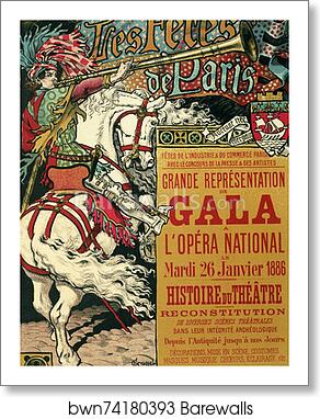 Fêtes de Paris by Eugène Grasset, Art Print
