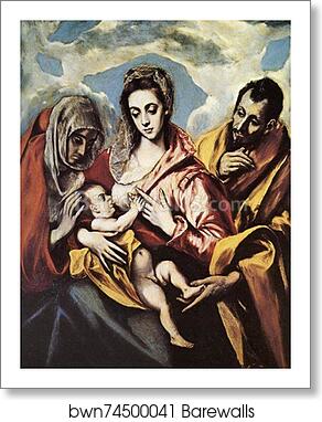 Holy Family with St. Anne by El Greco, Art Print