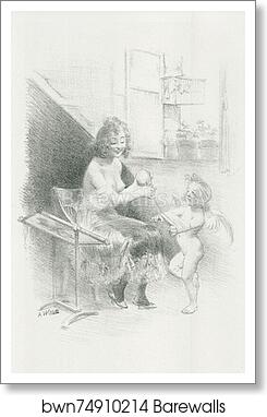 Impatience", dessins original pour les "Maîtres de l'Affiche" by Adolphe Willette, Art Print
