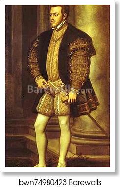 Portrait of Philip II by Titian, Art Print