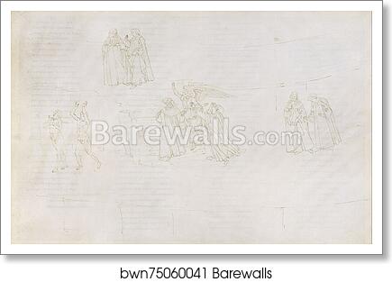 Drawings for Dante´s Divine Comedy (Purgatorio 17) by Sandro Botticelli, Art Print