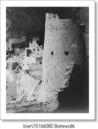 Cliff Palace, Mesa Verde National Park," Colorado. (vertical orientation). Photographs of National Parks and Monuments, compiled 1941 - 1942, documenting the period ca. 1933 - 1942 by Ansel Adams (1902-1984), Art Print Cliff Palace, Mesa Verde National Park," Colorado. (vertical orientation). Photographs of National Parks and Monuments, compiled 1941 - 1942, documenting the period ca. 1933 - 1942 by Ansel Adams (1902-1984), Art Print