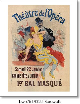 Théâtre de L'Opéra Samedi 22 Janvier by Jules Chéret, Art Print Théâtre de L'Opéra Samedi 22 Janvier by Jules Chéret, Art Print