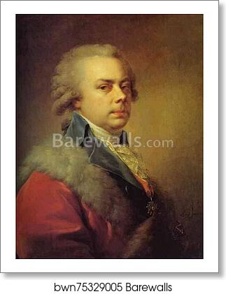 Portrait of Prince Nikolay Yusupov by Johann Baptist Lampi The Elder, Art Print Portrait of Prince Nikolay Yusupov by Johann Baptist Lampi The Elder, Art Print