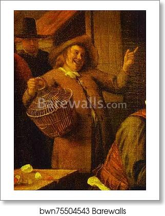 Signing of a Marriage Contract. Detail by Jan Steen, Art Print Signing of a Marriage Contract. Detail by Jan Steen, Art Print