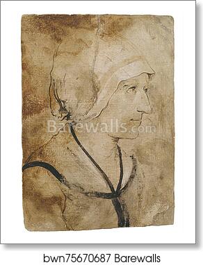 Portrait of a Wife of an Unknown Stonemason by Hans Holbein The Elder, Art Print Portrait of a Wife of an Unknown Stonemason by Hans Holbein The Elder, Art Print