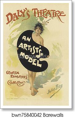Le Daly's Théâtre, "An Artist's Model" by Julius Mendes Price, Art Print