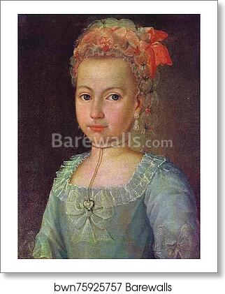 Portrait of Anna Lermontova at the Age of 5 by Grigory Ostrovsky, Art Print Portrait of Anna Lermontova at the Age of 5 by Grigory Ostrovsky, Art Print