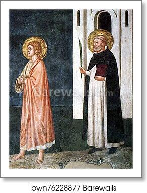 Crucifixion. Detail by Pietro Cavallini, Art Print