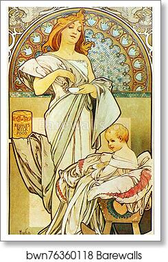 Nestle'S Food For Infants by Alphonse Mucha, Art Print