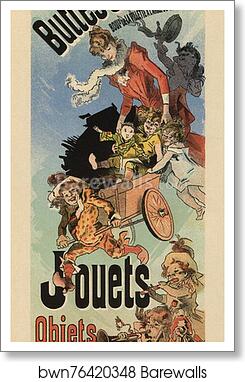 Aux Buttes Chaumont Jouets Objets pour Étrennes 1889 by Jules Chéret, Art Print