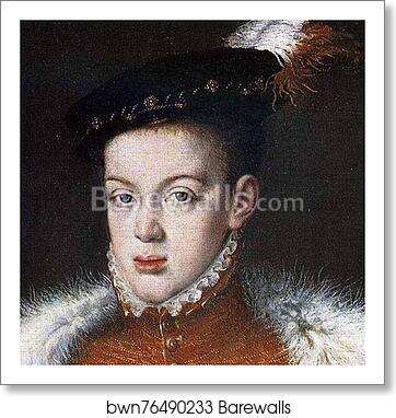 Portrait of Don Carlos. Detail by Sofonisba Anguissola, Art Print Portrait of Don Carlos. Detail by Sofonisba Anguissola, Art Print