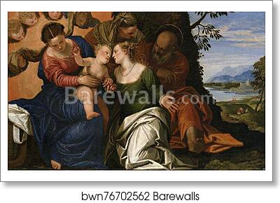 Mystic Marriage of Saint Catherine of Alexandria by Paolo Veronese, Art Print Mystic Marriage of Saint Catherine of Alexandria by Paolo Veronese, Art Print