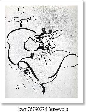 Jane Avril by Henri De Toulouse-Lautrec, Art Print