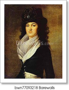 Portrait of Princess Anna P. Gagarina, nèe Lopukhina by Jean-Louis Voille, Art Print