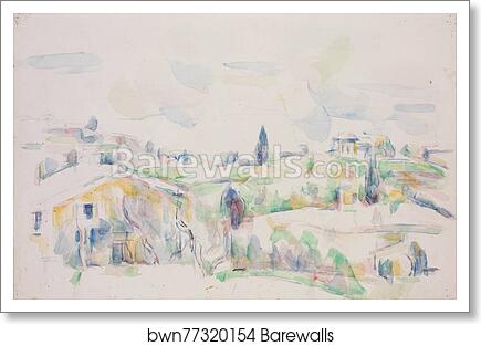 Landscape in Provence by Paul Cézanne, Art Print