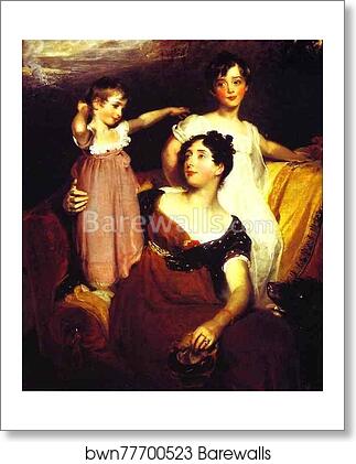 Lydia, Wife of Sir Thomas Acland, 10th Bart with Two of Their Children by Sir Thomas Lawrence, Art Print Lydia, Wife of Sir Thomas Acland, 10th Bart with Two of Their Children by Sir Thomas Lawrence, Art Print