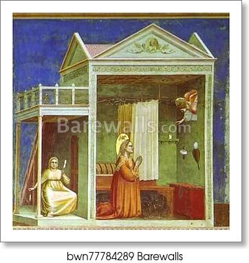 The Angel Appearing to St. Anne by Giotto, Art Print