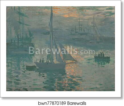 Sunrise (Marine) by Claude Monet, Art Print