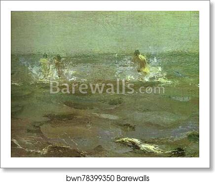 Bathing of a Horse. Detail by Valentin Serov, Art Print