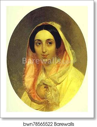 Portrait of Princess A. A. Bagration by Karl Brulloff, Art Print Portrait of Princess A. A. Bagration by Karl Brulloff, Art Print