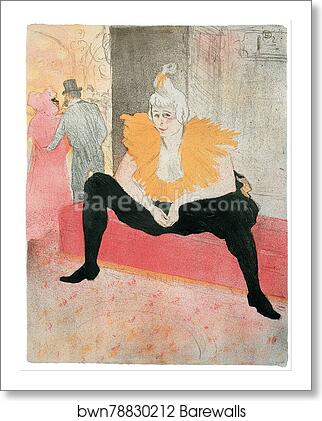 La Clownesse assise by Henri De Toulouse-Lautrec, Art Print La Clownesse assise by Henri De Toulouse-Lautrec, Art Print