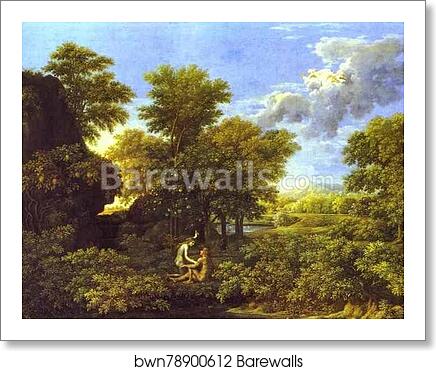 The Spring. Adam and Eve in Paradise by Nicolas Poussin, Art Print