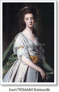 Mrs Thomas Scott Jackson. Detail by George Romney, Art Print Mrs Thomas Scott Jackson. Detail by George Romney, Art Print