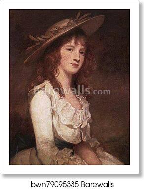 Portrait of Miss Constable by George Romney, Art Print