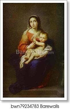 Virgin and Child by Bartolomé Esteban Murillo, Art Print