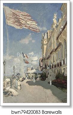 Hôtel des roches noires. Trouville by Claude Monet, Art Print