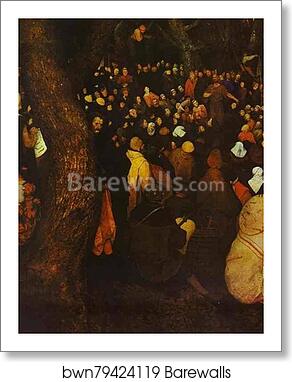 The Sermon of St. John the Baptist. Detail by Pieter Bruegel The Elder, Art Print The Sermon of St. John the Baptist. Detail by Pieter Bruegel The Elder, Art Print