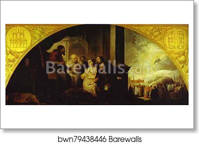 The Patrician Juan and His Wife Reveal His Dream to Pope Liberius by Bartolomé Esteban Murillo, Art Print The Patrician Juan and His Wife Reveal His Dream to Pope Liberius by Bartolomé Esteban Murillo, Art Print