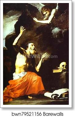 St. Jerome and the Angel of Judgment by Jusepe De Ribera, Art Print