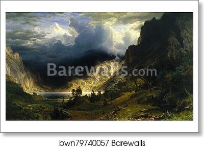 A Storm in the Rocky Mountains, Mt. Rosalie by Albert Bierstadt, Art Print A Storm in the Rocky Mountains, Mt. Rosalie by Albert Bierstadt, Art Print