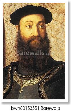 Portrait of Stefano Colonna. Detail by Agnolo Bronzino, Art Print
