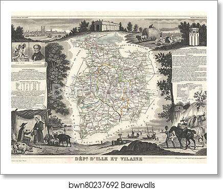 Dept. d'Ille Et Vilaine by Victor Jules Levasseur, Art Print