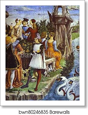 Triumph of Venus. Detail from "April" from the Cycle of the Months by Francesco Del Cossa, Art Print