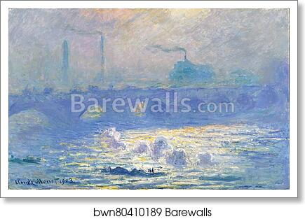 Waterloo Bridge by Claude Monet, Art Print