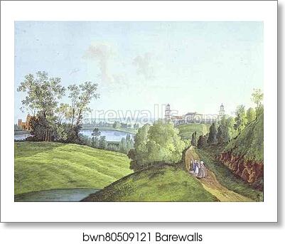 View of the Farmyard in the Tsarskoye Selo by Semion Shchedrin, Art Print View of the Farmyard in the Tsarskoye Selo by Semion Shchedrin, Art Print