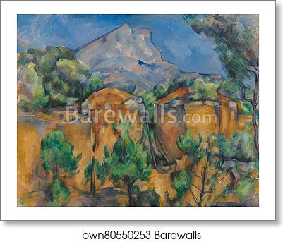 La Montagne Sainte-Victoire vue de la carrière Bibémus by Paul Cézanne, Art Print La Montagne Sainte-Victoire vue de la carrière Bibémus by Paul Cézanne, Art Print