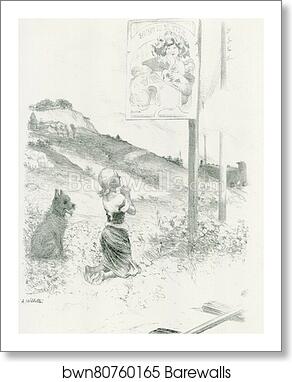 La Pieuse Erreur", dessin original pour les "Maîtres de l'Affiche" by Adolphe Willette, Art Print
